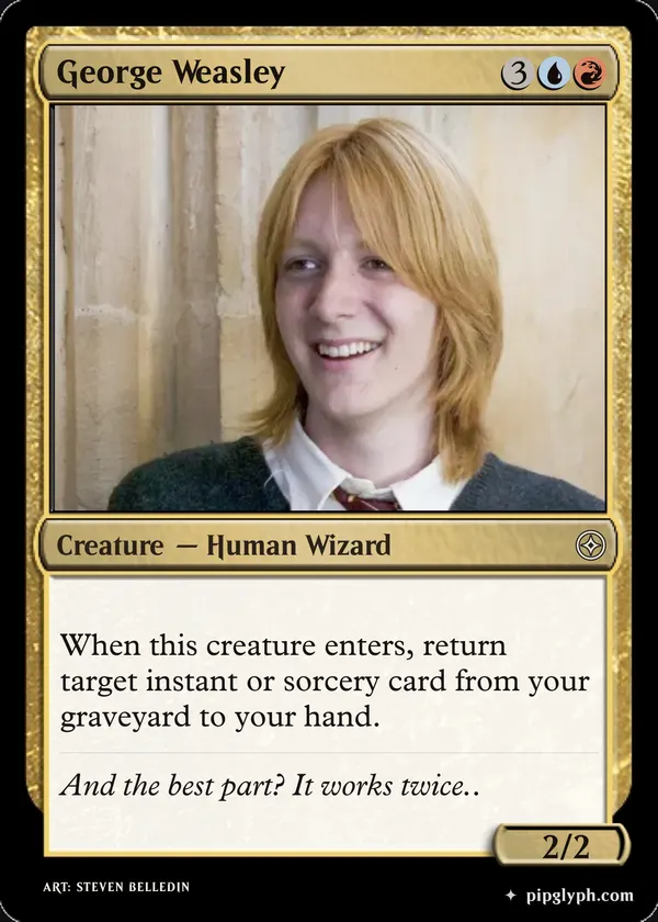 George Weasley — custom MTG-style creature, common rarity