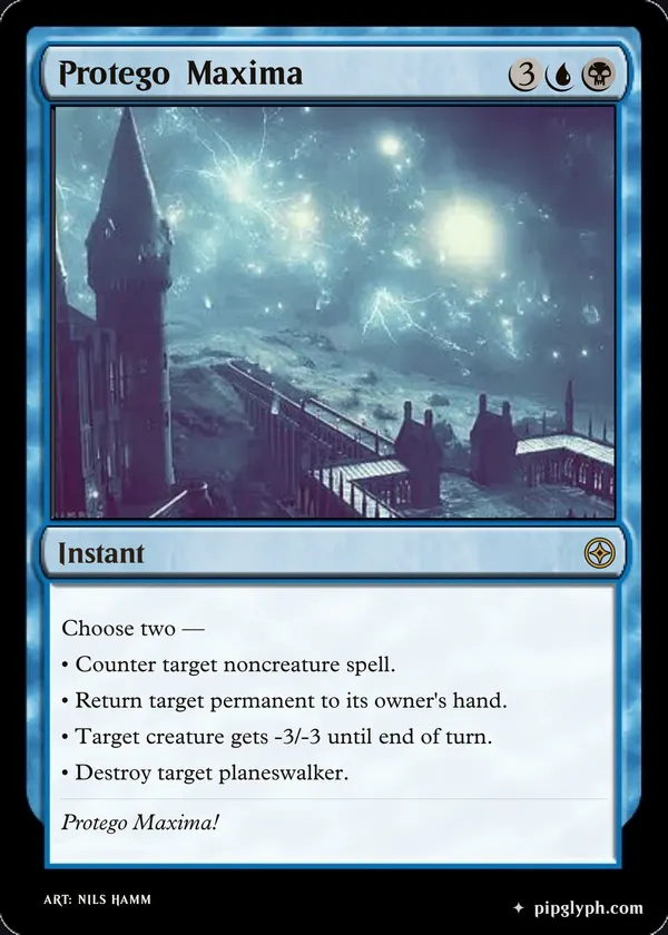 Protego Maxima — custom MTG-style instant, rare rarity