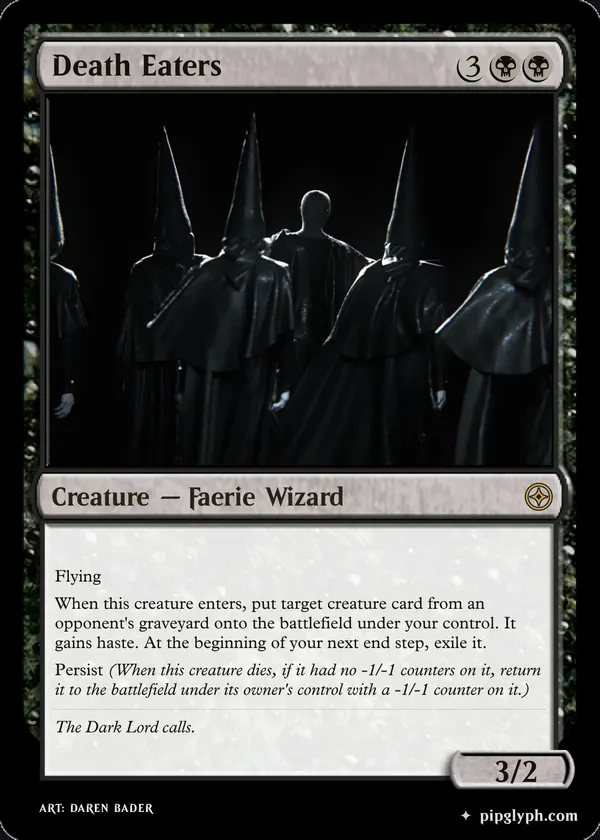 Death Eaters — custom MTG-style creature, rare rarity