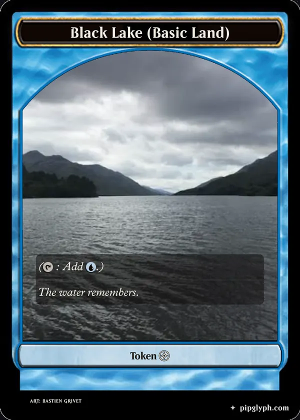 Black Lake (Basic Land) — custom MTG-style token, common rarity