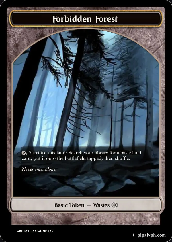 Forbidden Forest — custom MTG-style token, common rarity