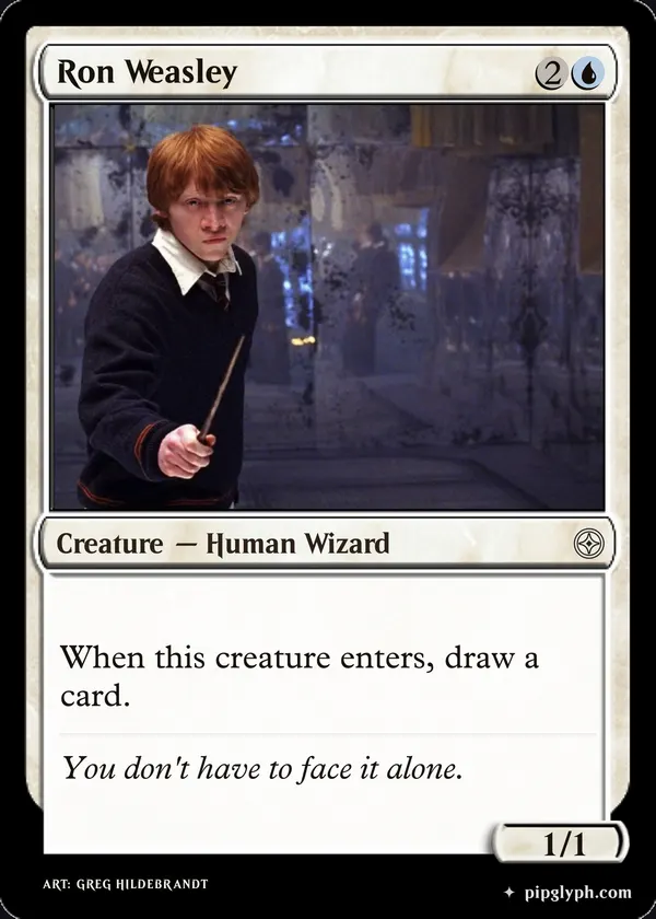 Ron Weasley — custom MTG-style creature, common rarity