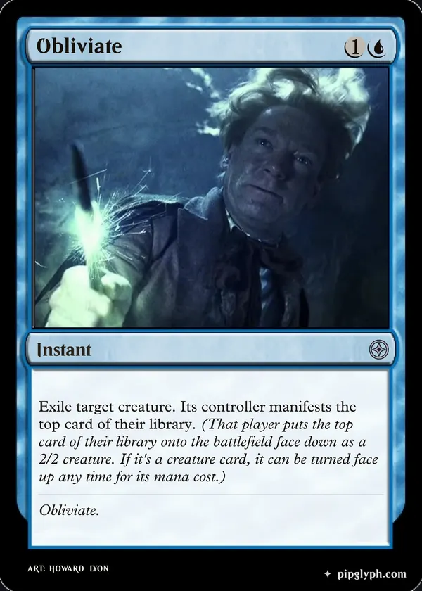Obliviate — custom MTG-style instant, uncommon rarity