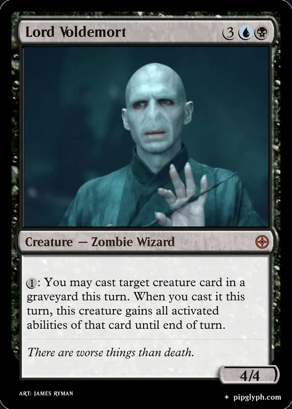 Lord Voldemort — custom MTG-style creature, mythic rarity