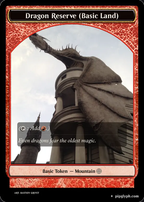 Dragon Reserve (Basic Land) — custom MTG-style token, common rarity