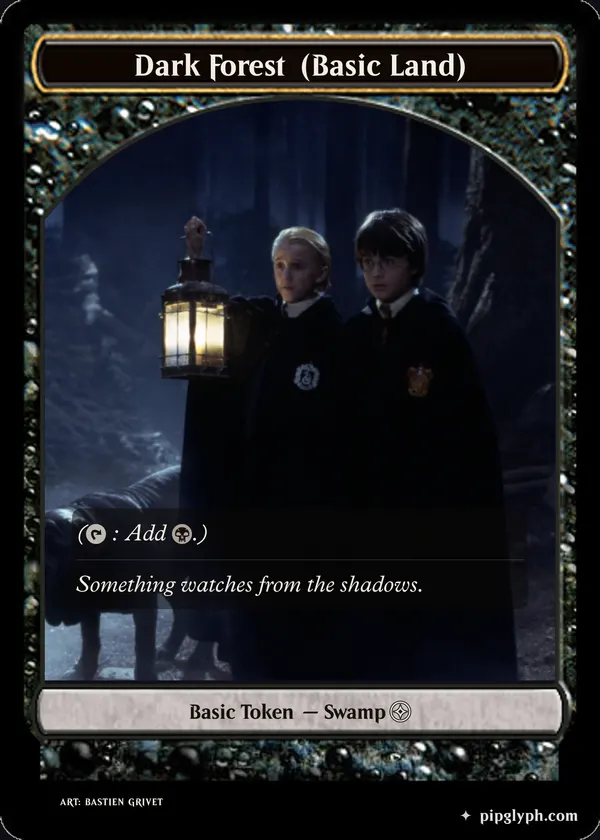 Dark Forest (Basic Land) — custom MTG-style token, common rarity