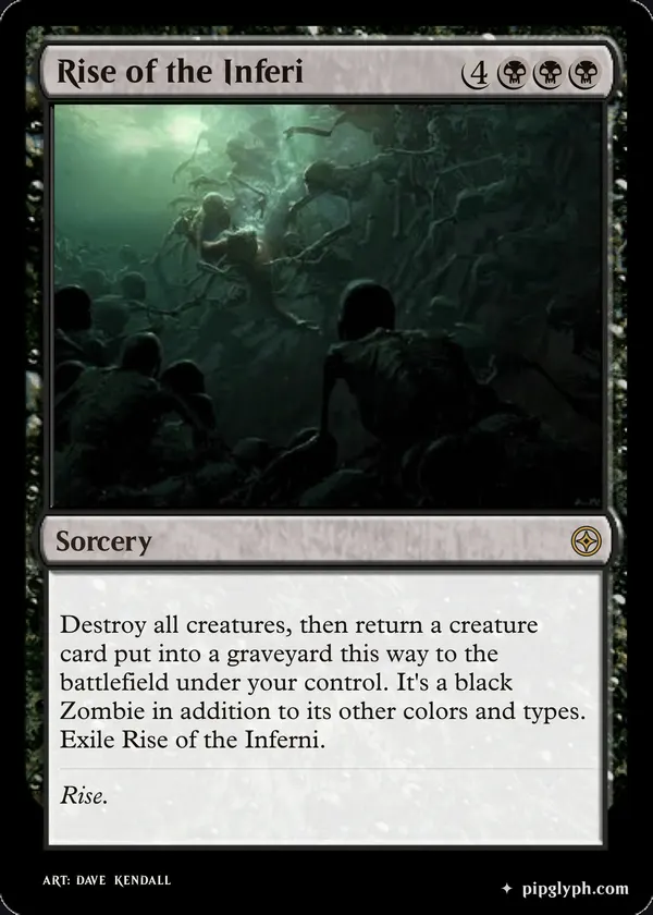 Rise of the Inferi — custom MTG-style sorcery, rare rarity