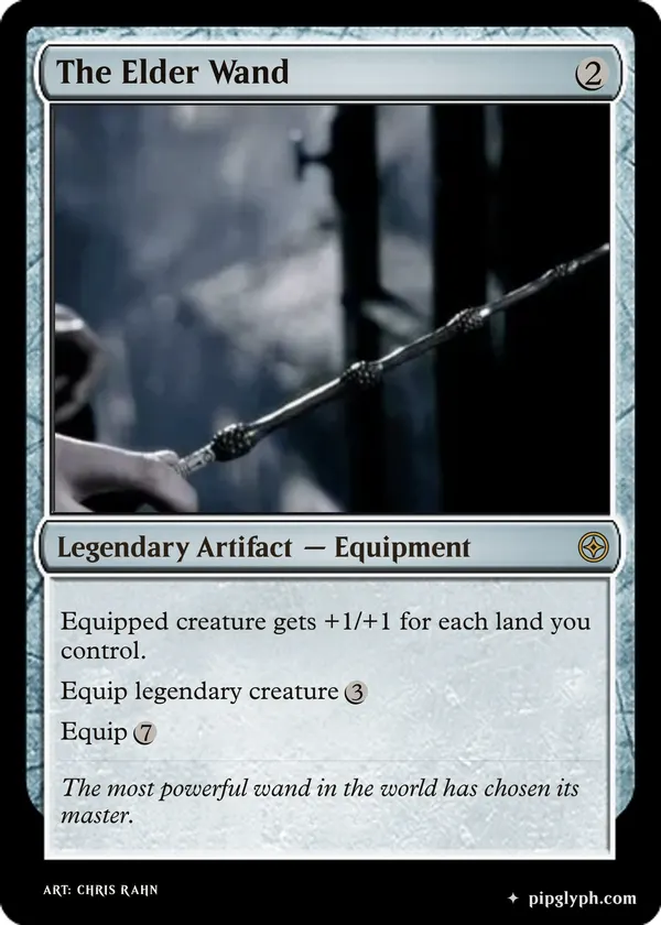 The Elder Wand — custom MTG-style artifact, rare rarity