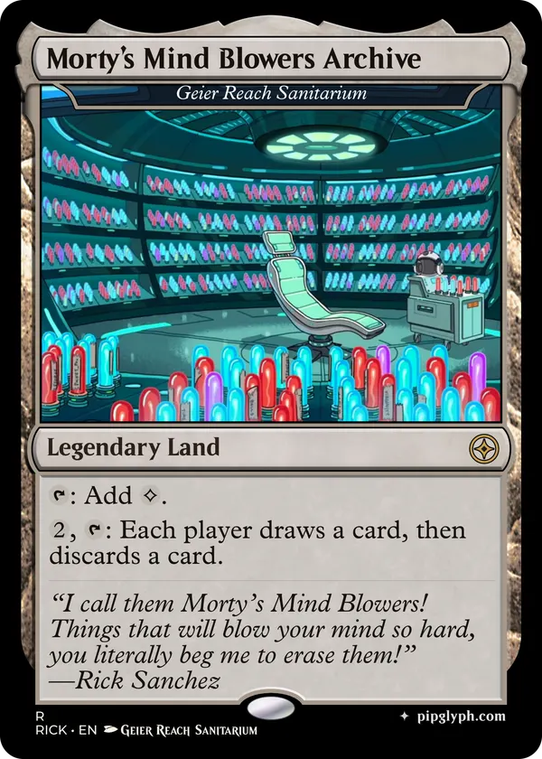 Geier Reach Sanitarium — custom MTG-style land, rare rarity