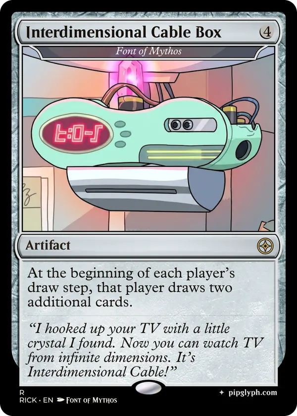 Font of Mythos — custom MTG-style artifact, rare rarity