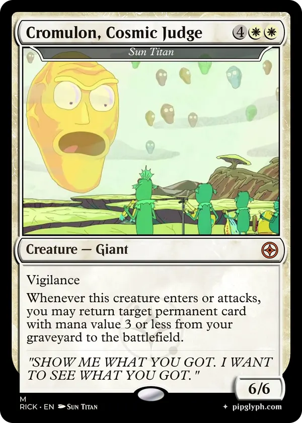 Sun Titan — custom MTG-style creature, mythic rarity
