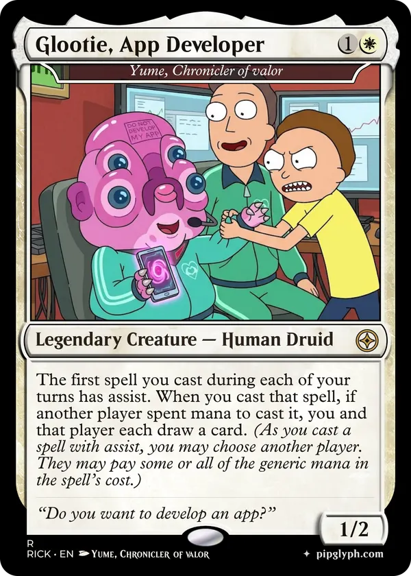 Yume, Chronicler of valor — custom MTG-style creature, rare rarity