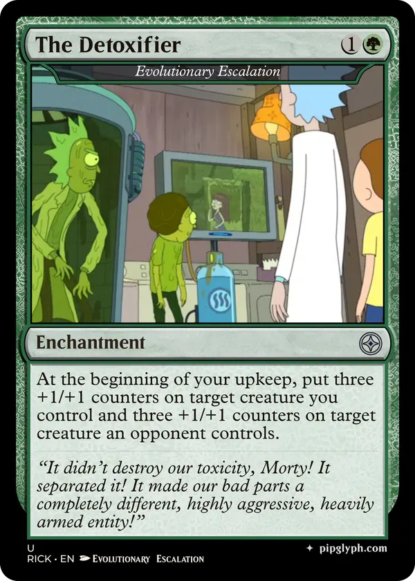Evolutionary Escalation — custom MTG-style enchantment, uncommon rarity