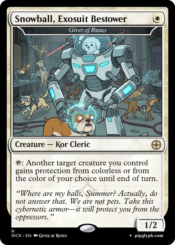 Giver of Runes — custom MTG-style creature, rare rarity