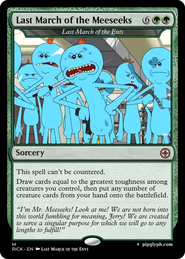 Last March of the Ents — custom MTG-style sorcery, mythic rarity