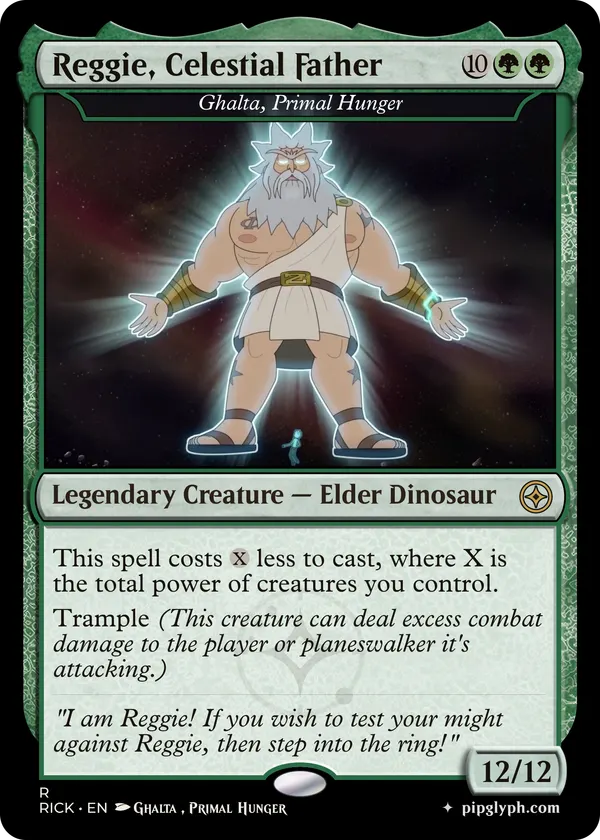 Ghalta, Primal Hunger — custom MTG-style creature, rare rarity