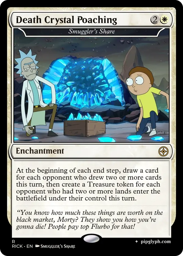 Smuggler’s Share — custom MTG-style enchantment, rare rarity