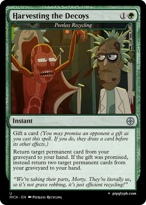 Peerless Recycling — custom MTG-style instant, uncommon rarity