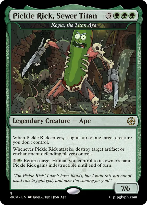 Kogla, the Titan Ape — custom MTG-style creature, rare rarity