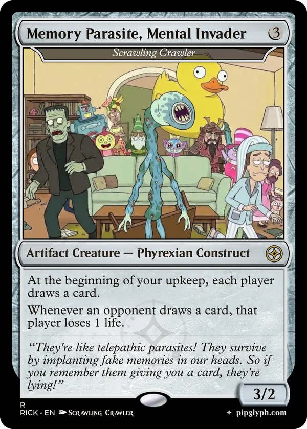 Scrawling Crawler — custom MTG-style creature, rare rarity
