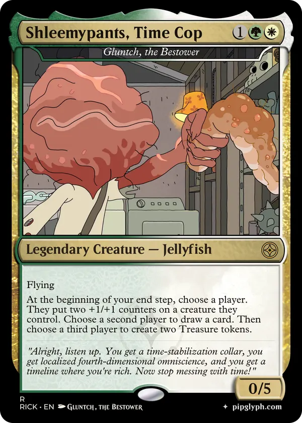 Gluntch, the Bestower — custom MTG-style creature, rare rarity