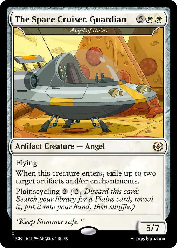 Angel of Ruins — custom MTG-style creature, rare rarity