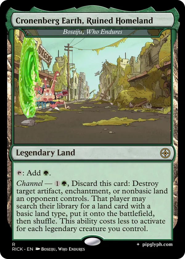 Boseiju, Who Endures — custom MTG-style land, rare rarity
