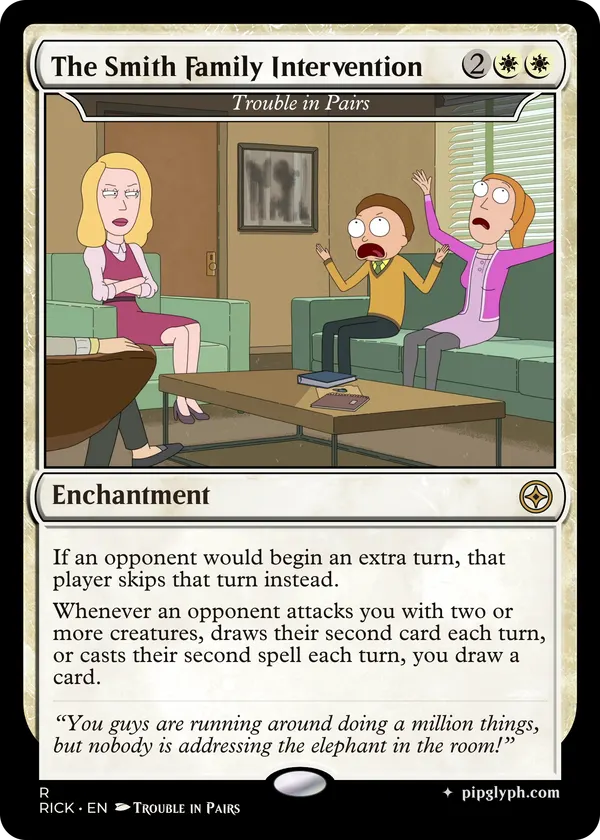Trouble in Pairs — custom MTG-style enchantment, rare rarity