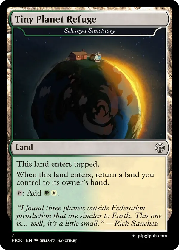 Selesnya Sanctuary — custom MTG-style land, common rarity
