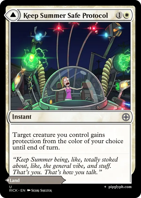Keep Summer Safe Protocol — custom MTG-style instant, uncommon rarity