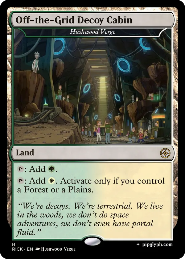 Hushwood Verge — custom MTG-style land, rare rarity