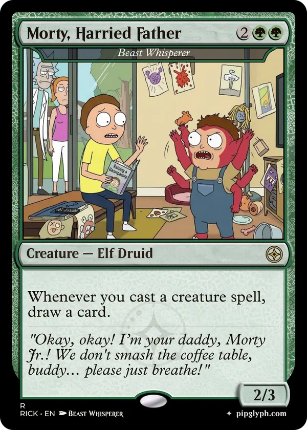 Beast Whisperer — custom MTG-style creature, rare rarity