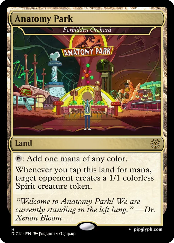 Forbidden Orchard — custom MTG-style land, rare rarity