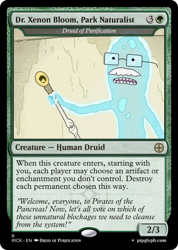 Druid of Purification — custom MTG-style creature, rare rarity