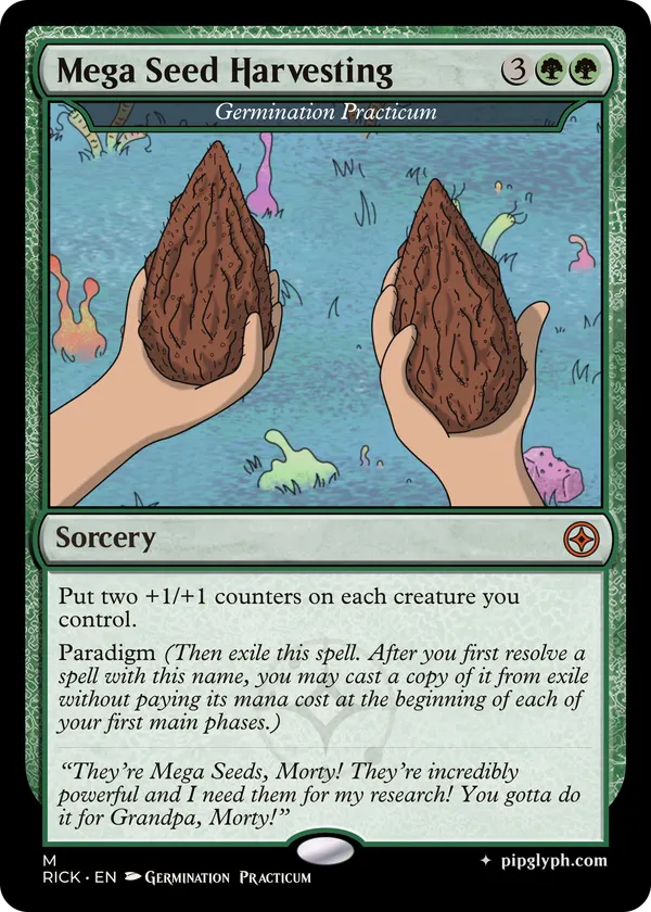 Germination Practicum — custom MTG-style sorcery, mythic rarity