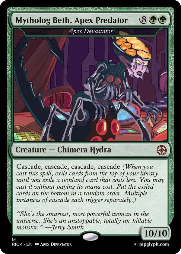 Apex Devastator — custom MTG-style creature, mythic rarity