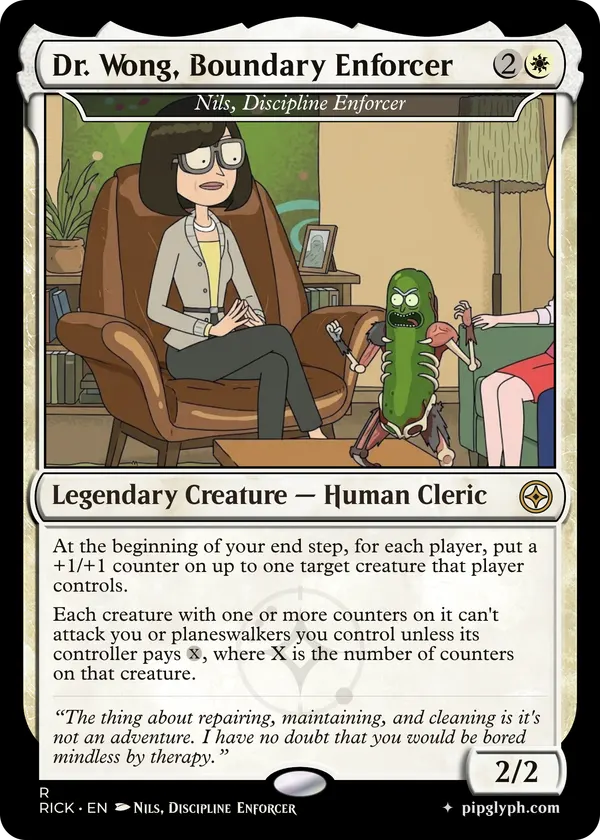 Nils, Discipline Enforcer — custom MTG-style creature, rare rarity