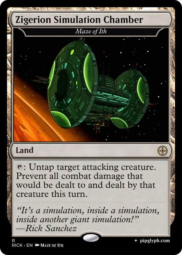 Maze of Ith — custom MTG-style land, rare rarity