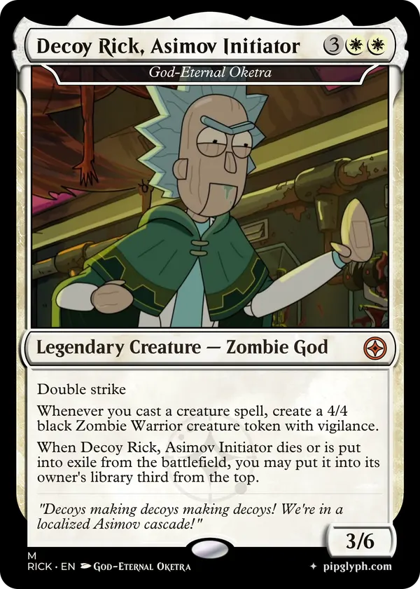 God-Eternal Oketra — custom MTG-style creature, mythic rarity