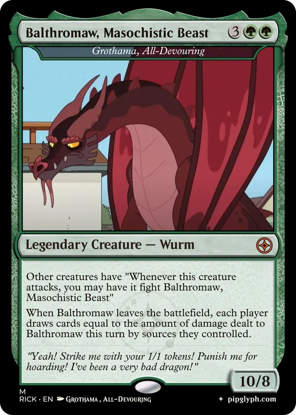 Grothama, All-Devouring — custom MTG-style creature, mythic rarity
