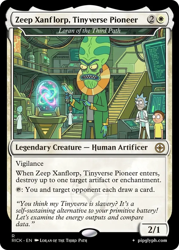 Loran of the Third Path — custom MTG-style creature, rare rarity