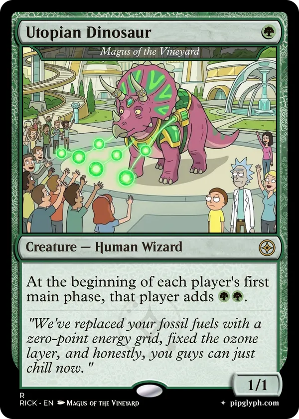 Magus of the Vineyard — custom MTG-style creature, rare rarity