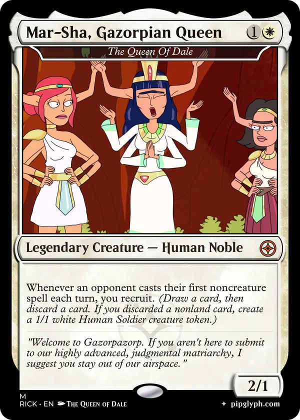 The Queen Of Dale — custom MTG-style creature, mythic rarity
