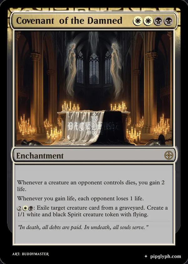 Covenant of the Damned — custom MTG-style enchantment, rare rarity
