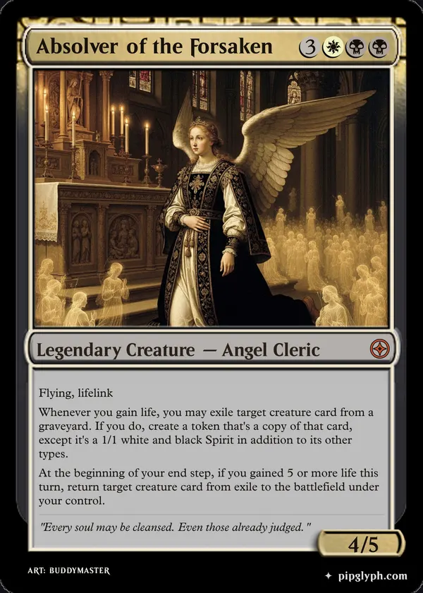 Absolver of the Forsaken — custom MTG-style creature, mythic rarity
