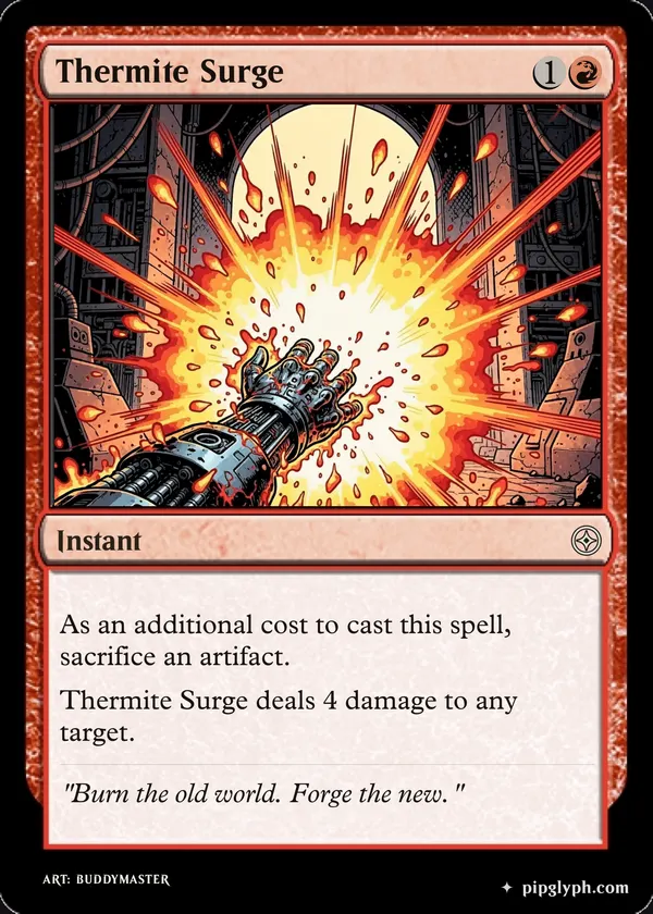 Thermite Surge — custom MTG-style instant, common rarity